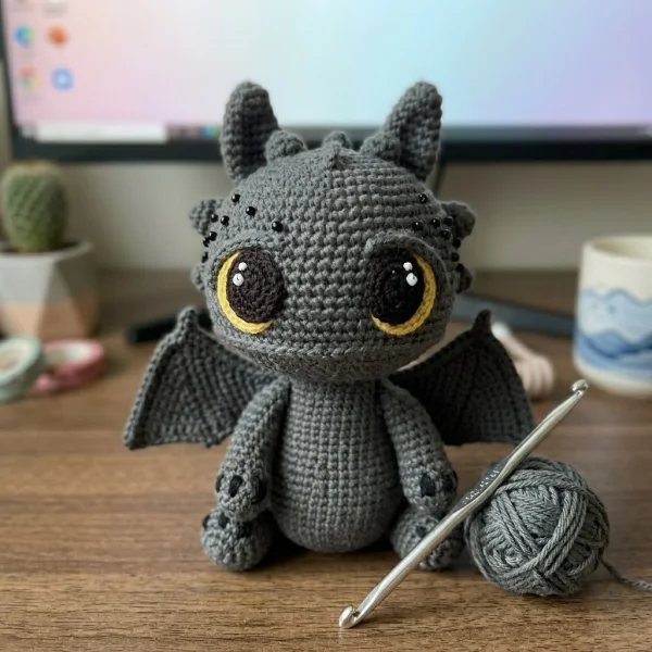 Dragon Toothless Amigurumi Pattern — pattern detail photo