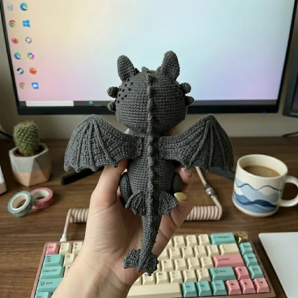 Dragon Toothless Amigurumi Pattern — pattern close-up photo